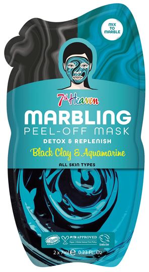 Picture of 7TH HEAVEN BLACK CLAY & AQUAMARINE MARBLING PEEL OFF MASK